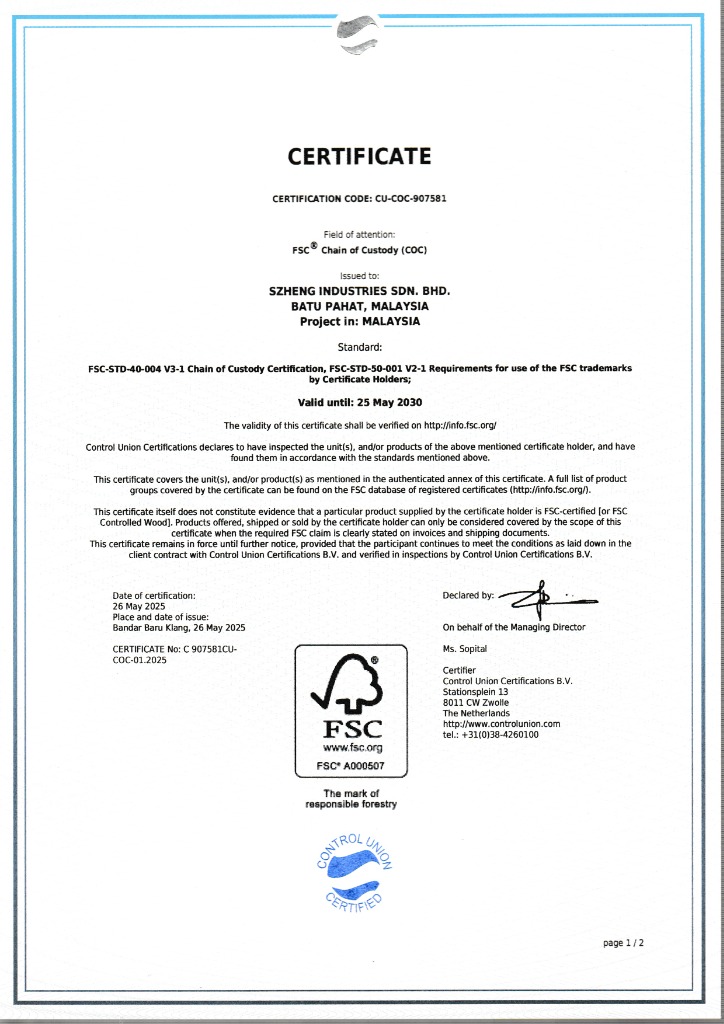 FSC Official Certificate